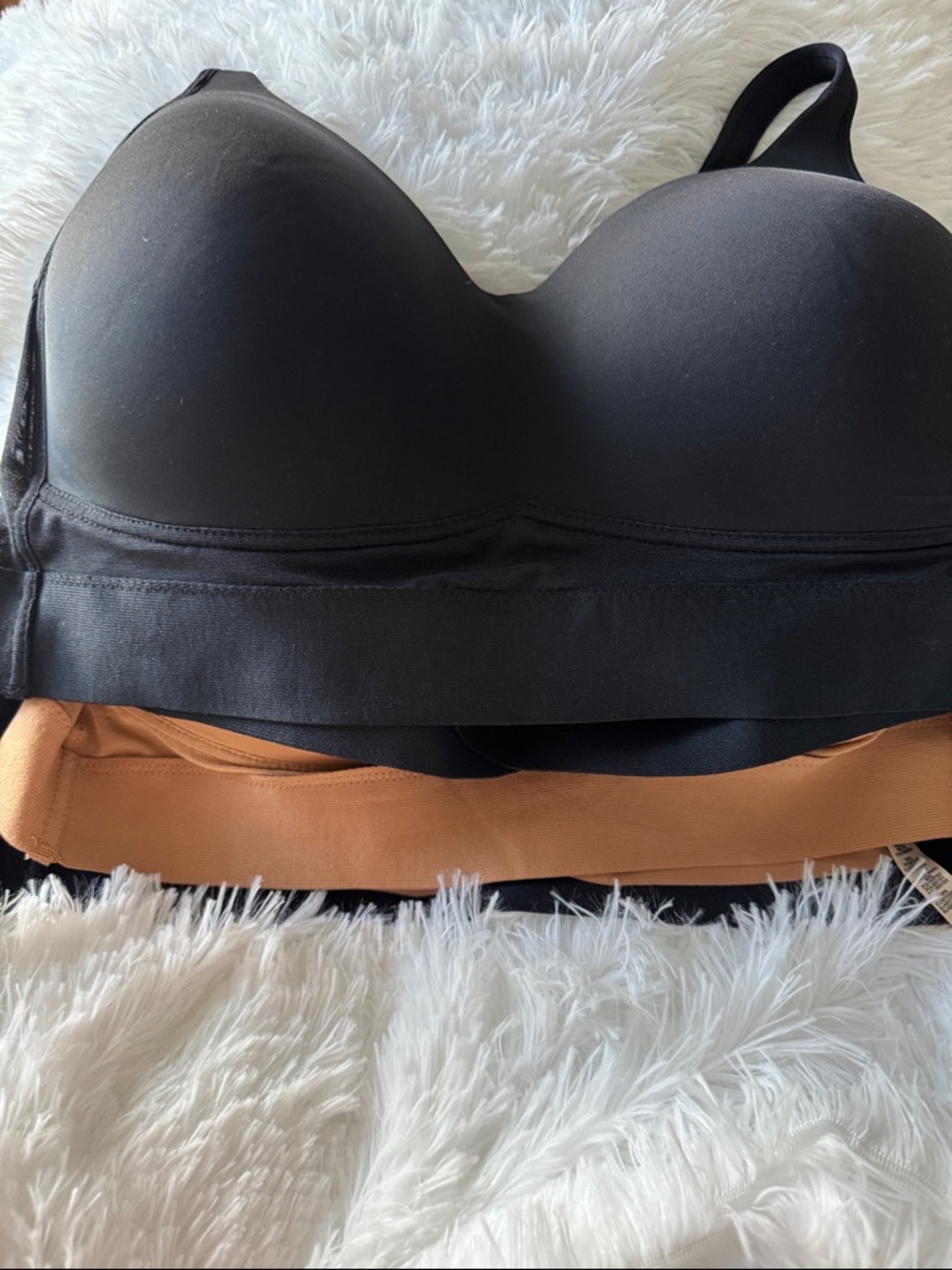 Black Wireless T-Shirt Bra - set of 4